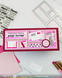 Postage Collage Slimline Wavy Lines Stencil