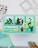 Postage Collage Dad Silhouettes Stamp Set
