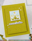 Square Postage Daffodil Stencil
