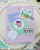 Square Postage - Pansy Stencil