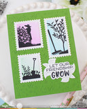 Postage Collage Garden Silhouettes Stamp Set