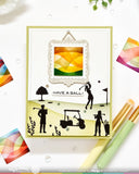 Postage Collage Golf Silhouettes Stamp Set