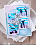Postage Collage Airmail Stencil