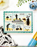 Postage Collage A6 Airmail Stencil