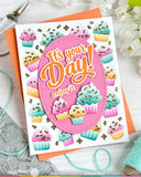 Cupcake Background Coloring Stencil
