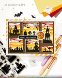 Postage Collage Haunted House Silhouette Stamp Set