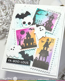 Postage Collage Haunted House Silhouette Stamp Set