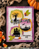 Postage Collage Haunted House Silhouette Stamp Set