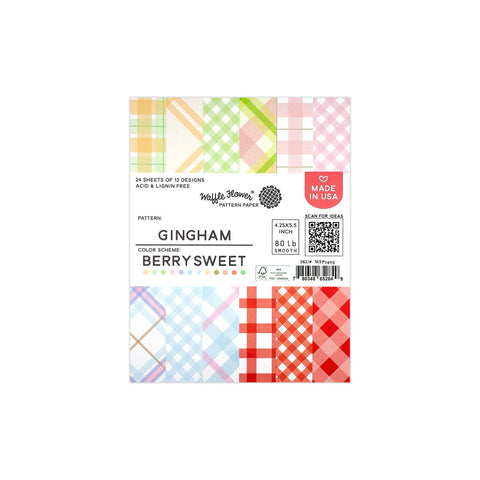 Berry Sweet Gingham Paper Pad