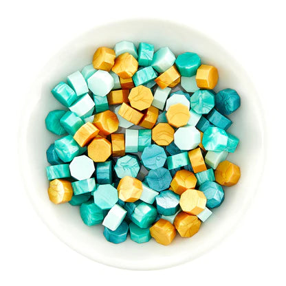 Must-Have Wax Bead Mix Teal from The Sealed by Spellbinders Collection