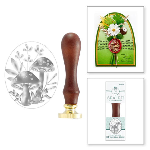 Forest Mushrooms 3D Wax Seal Stamp from the Sealed 3D Botanicals Collection
