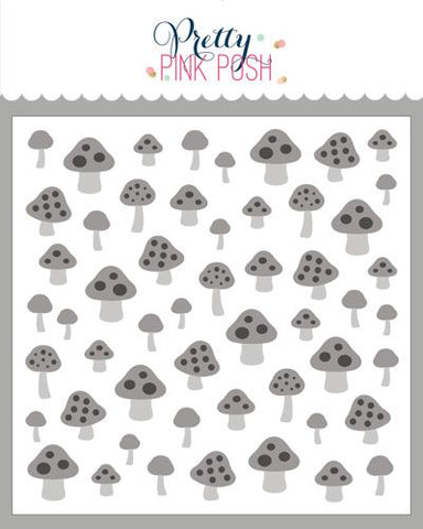 Layered Mushrooms Stencil (3 Lyr)