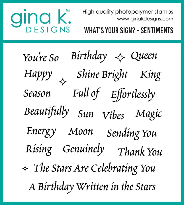 What's Your Sign? - Sentiments Stamp Set