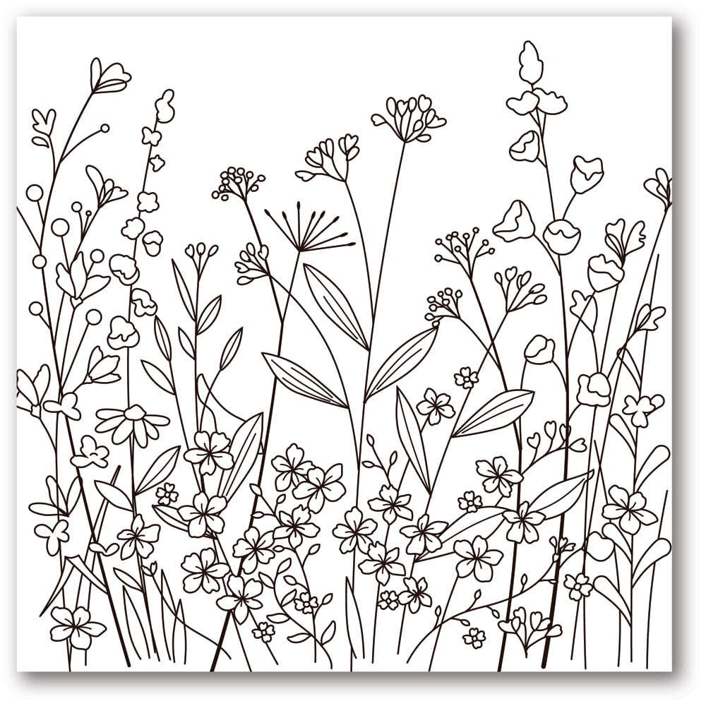 Wildflower Field Cling Stamp