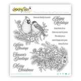 Winter Song 6x6 Rubber Cling Stamp Set