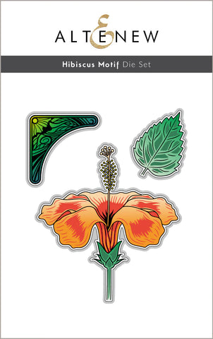 Ensemble de matrices à motif Hibiscus