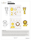 Ensemble de pochoirs à colorier simples Little Safari (4 en 1)