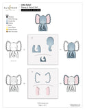 Ensemble de pochoirs à colorier simples Little Safari (4 en 1)