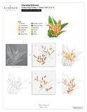 Charmant ensemble de pochoirs à colorier simples Heliconia (5 en 1)