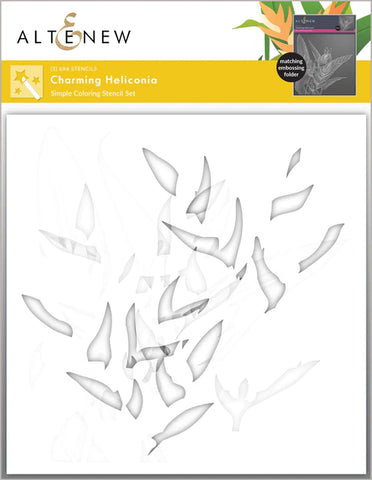 Charming Heliconia Simple Coloring Stencil Set (5 in 1)