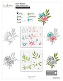 Sweet Bouquet Simple Coloring Layering Stencil Set 3 In 1