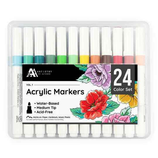 Acrylic Marker 24 Color Set - Vol. 1