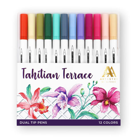 Tahitian Terrace Dual Tip Pens (Water-based)