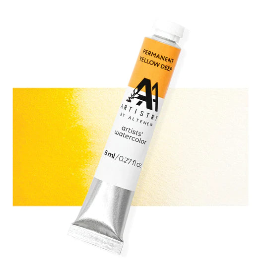 Tube d'aquarelle pour artistes - Jaune permanent profond - (PY.65)