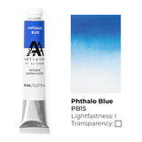 Tube d'aquarelle pour artistes - Bleu de phtalo (PB.15)
