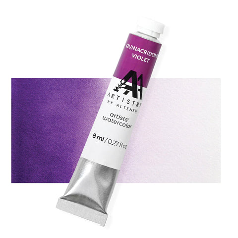 Tube d'aquarelle pour artistes - Violet de quinacridone - (PV.19)