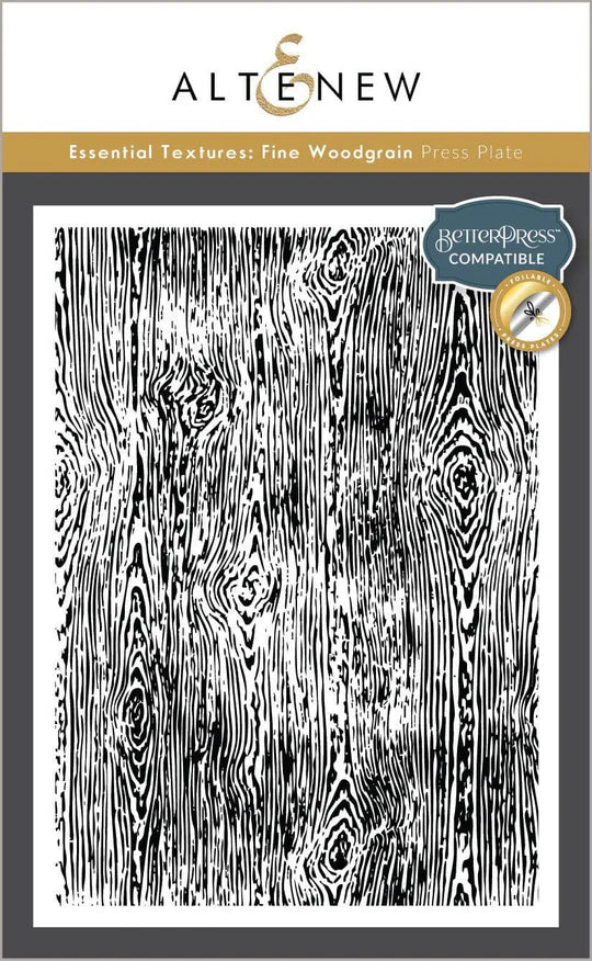 Essential Textures: Fine Woodgrain Press Plates/ Foil Plates