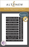 One-Go: Soild Sentiment Strips 3 Press Plates/ Foil Plates (Gratitude Edition)