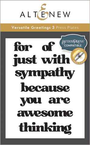 Versatile Greetings 3 Press Plates (Comfort Edition)