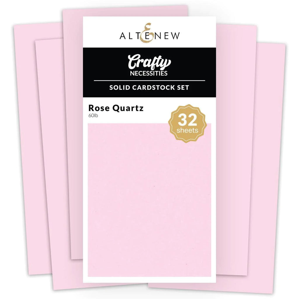 Ensemble de papier cartonné solide - Quartz rose (32 feuilles/ensemble)