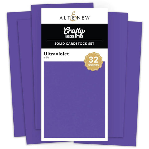 Ensemble de papier cartonné solide - Ultraviolet (32 feuilles/ensemble)