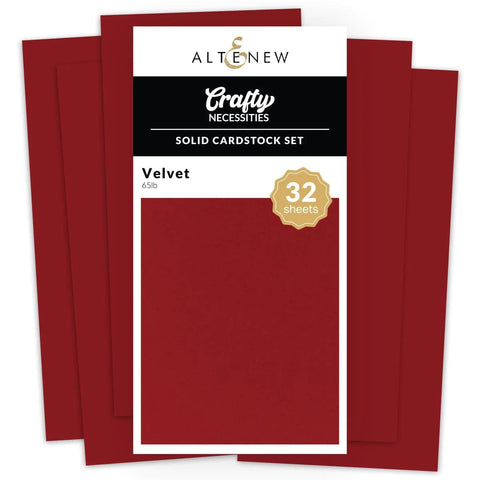 Ensemble de papier cartonné uni - Velours (32 feuilles/ensemble)