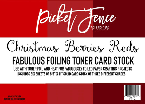 Fabulous Foiling Toner Card Stock (6 pk)-Christmas Berries Reds