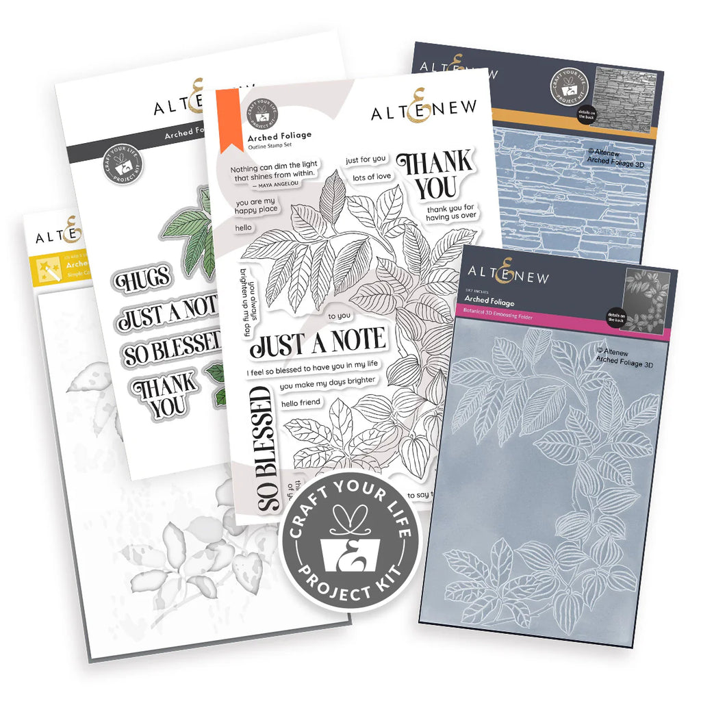 Craft Your Life Project Kit: Arched Foliage & Add-on Embossing Folder Bundle
