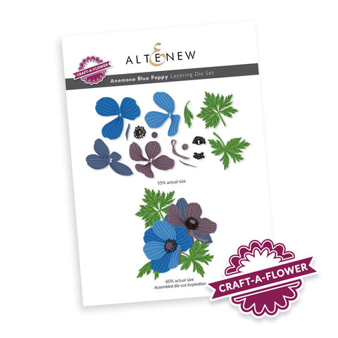 Craft-A-Flower: Anemone Blue Poppy Layering Die Set