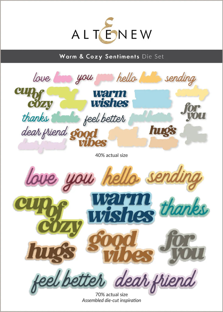 Warm & Cozy Sentiments Die Set