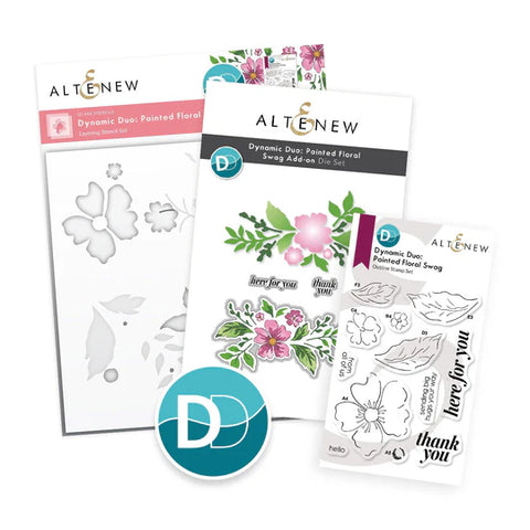 Dynamic Duo: Painted Floral Swag & Add-on Die Bundle