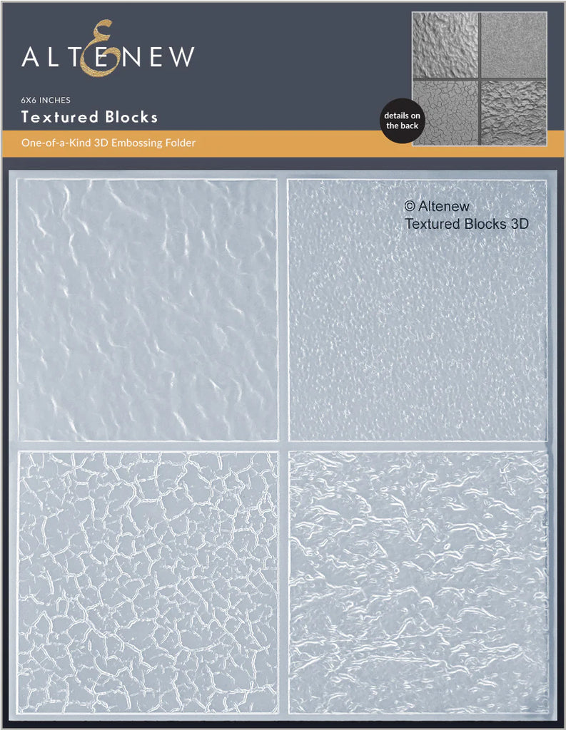 Textured Blocks 3D Embossing Folder