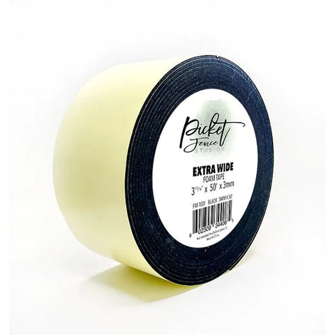Extra Wide Foam Tape - Black 50' Roll