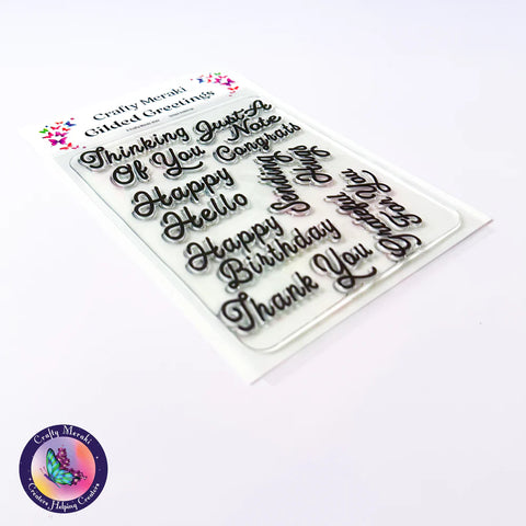 Gilded Greetings Stamp Set