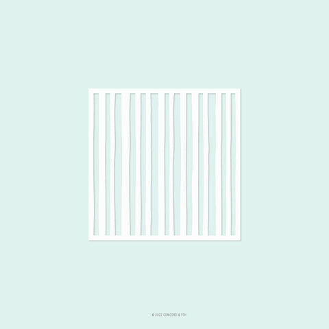 Quirky Stripe Stencil (1 stencil; 6 x 6)