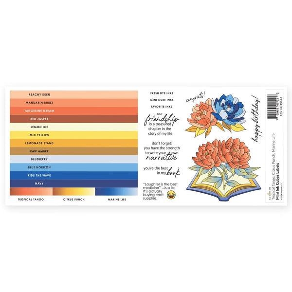 Mini Ink Cubes Label Set - Tropical Tango, Citrus Punch, Marine Life ...