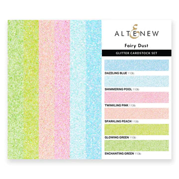 Glitter Cardstock Set - Fairy Dust (6 Colours, 24 Sheets)