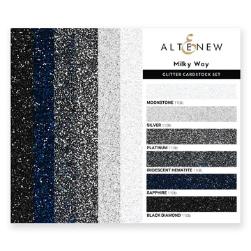 Glitter Cardstock Set - Milky Way (6 Colours, 24 sheets)