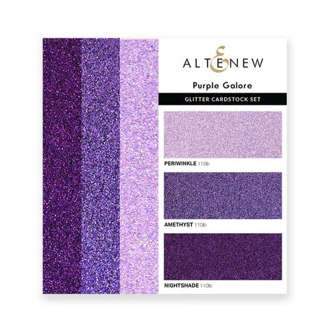 Glitter Gradient Cardstock Set - Purple Galore