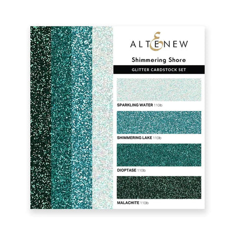Glitter Cardstock Set - Shimmering Shore (6 Colours, 16 Sheets)